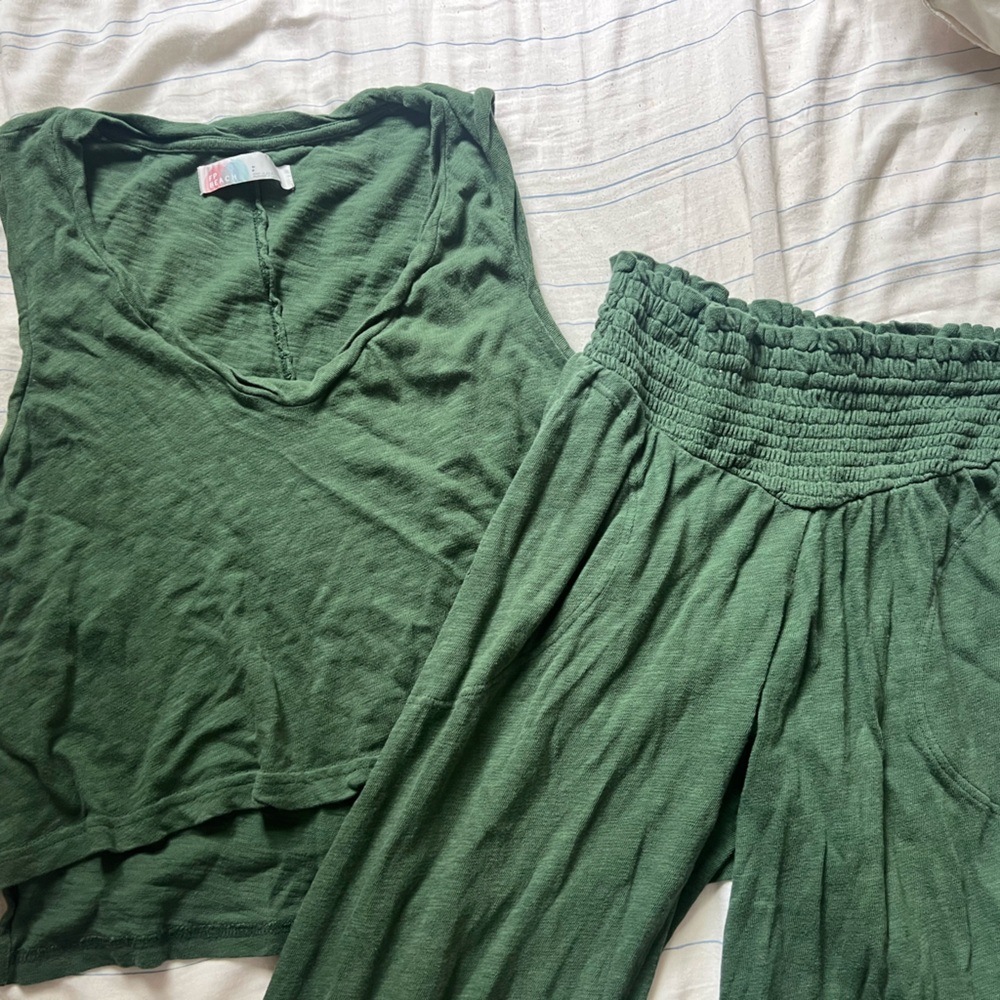 Free People Green Keep It Cool Set